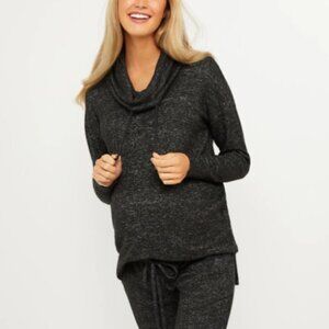 💸 MOTHERHOOD Hacci Gray Cowl Neck Maternity Long Sleeve Tunic Size M